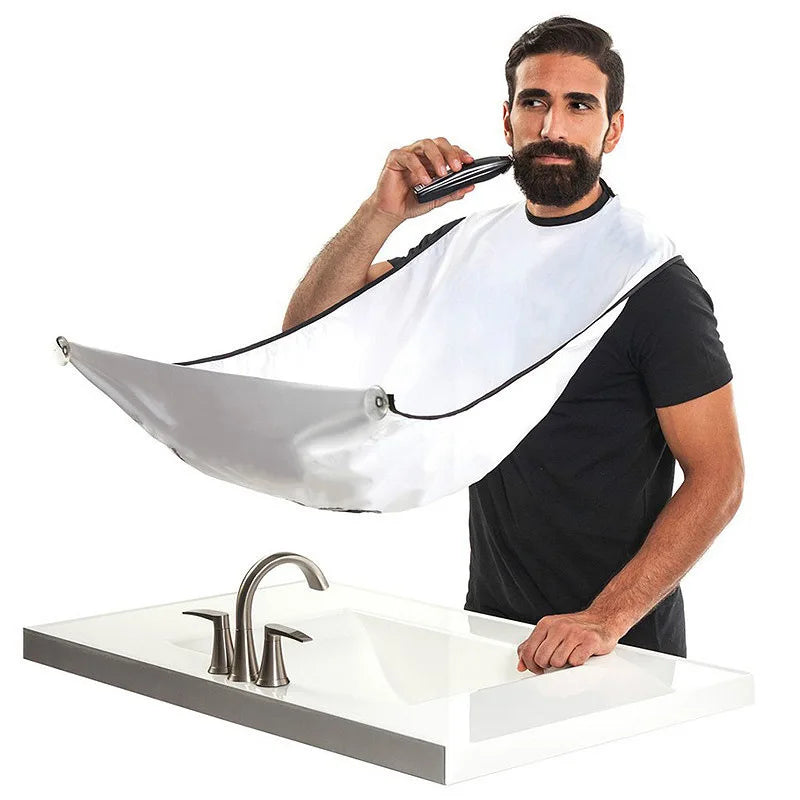 Male Shaving Apron Beard Catcher Cape Care Bib Face Shaved Hair Adult Bibs Shaver Cleaning Hairdresser for Man Clean Apron Gift Leedoar