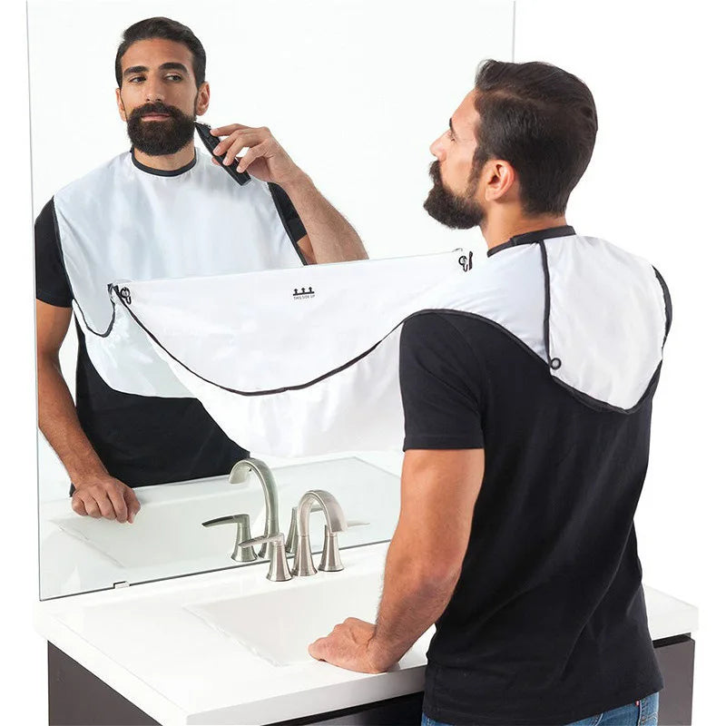 Male Shaving Apron Beard Catcher Cape Care Bib Face Shaved Hair Adult Bibs Shaver Cleaning Hairdresser for Man Clean Apron Gift Leedoar