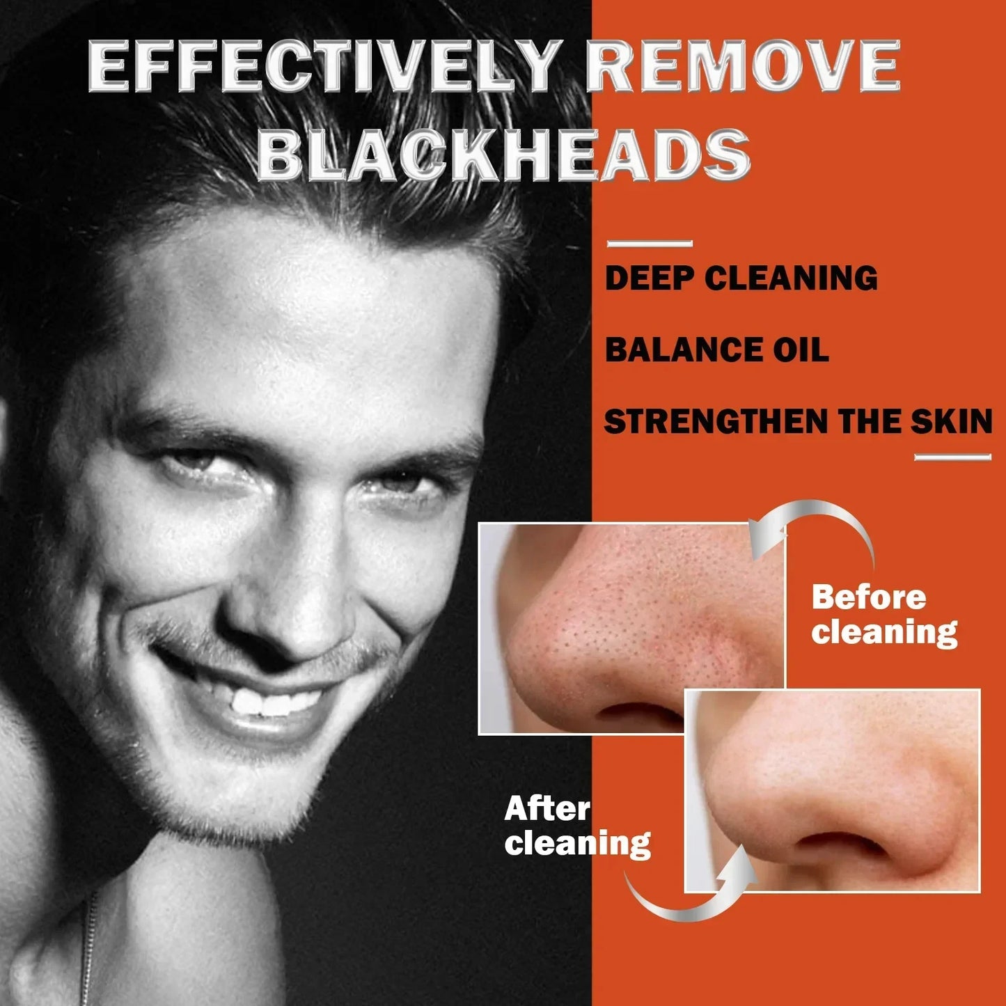 Mask Nose Blackhead Remover Remove Pimple Shrinking Pores Oil Control Acne Treatment Mask Deep Cleansing Nasal Black Head Strips Leedoar