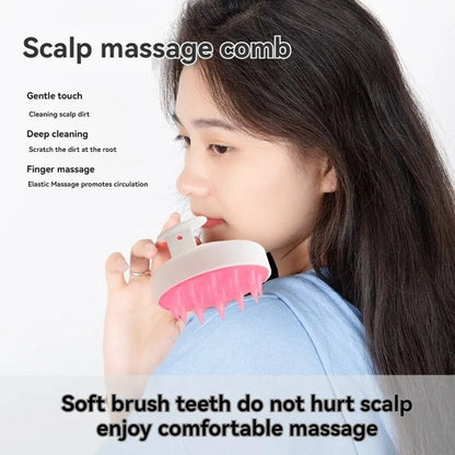 Massage Comb Scalp Cleansing Soft Bath Massage Brush Adult Baby Shampoo Massage Comb Silicone Comb Hairdressing Tools Leedoar