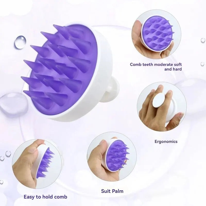 Massage Comb Scalp Cleansing Soft Bath Massage Brush Adult Baby Shampoo Massage Comb Silicone Comb Hairdressing Tools Leedoar