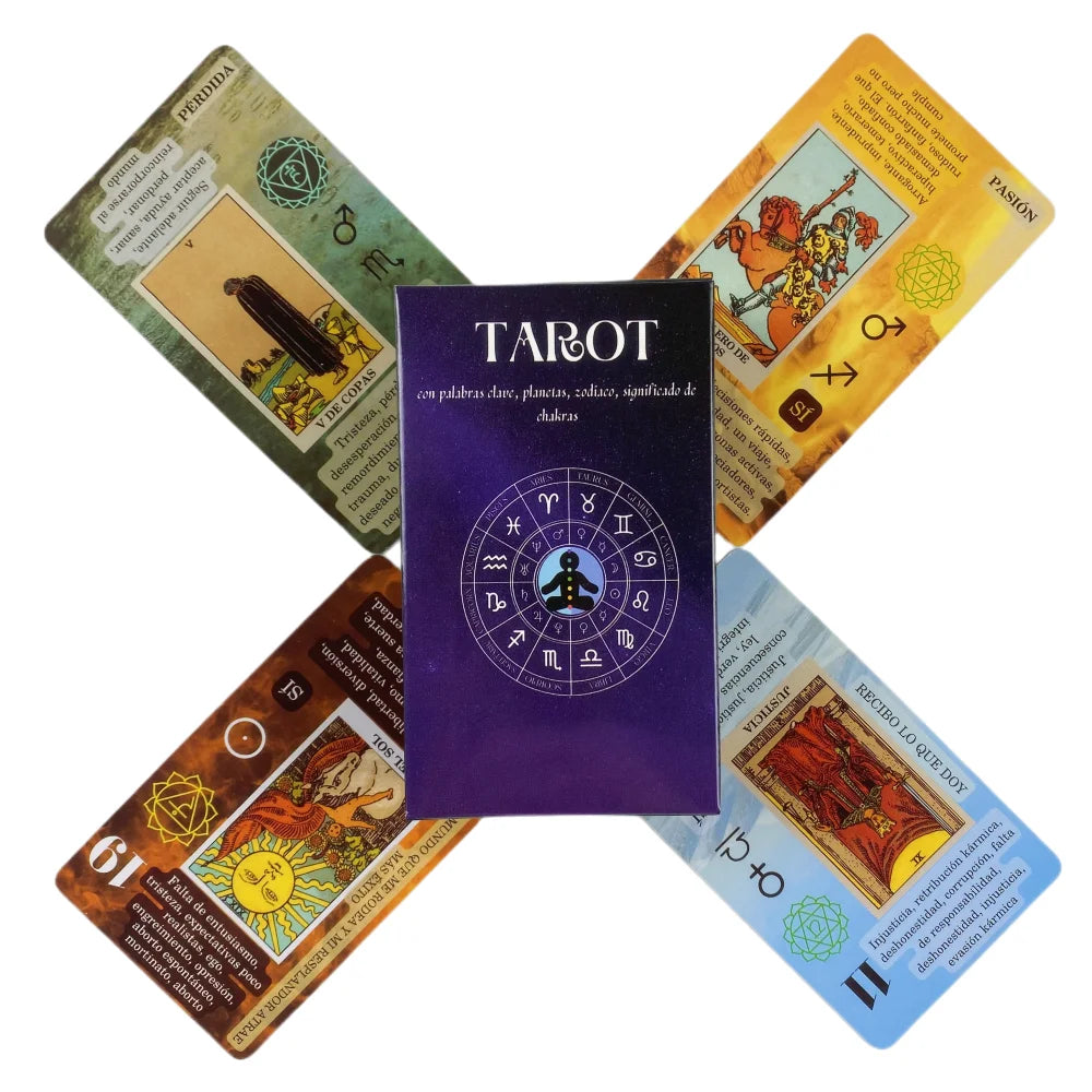 Meaning On Cards Spanish English Version Tarot Deck With Keywords Reversed Wondering Spirit Occult Adventure Time Board Game Leedoar