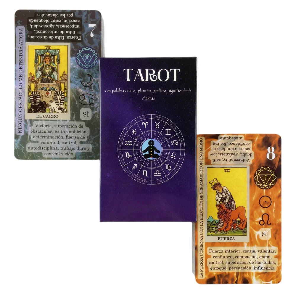 Meaning On Cards Spanish English Version Tarot Deck With Keywords Reversed Wondering Spirit Occult Adventure Time Board Game Leedoar