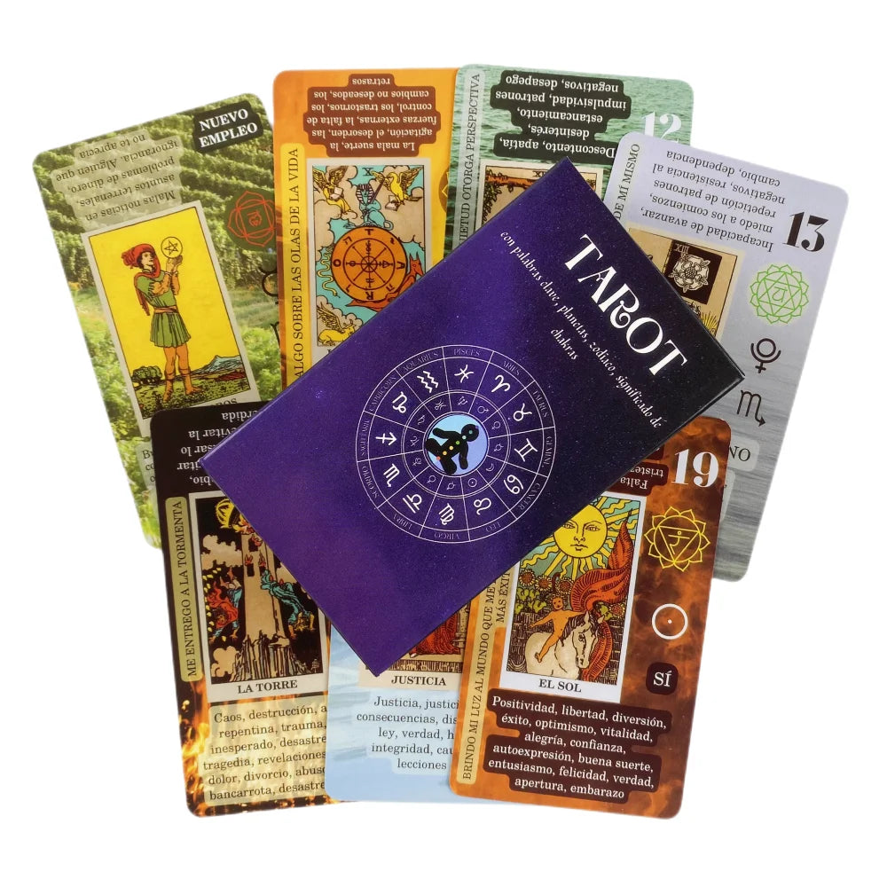 Meaning On Cards Spanish English Version Tarot Deck With Keywords Reversed Wondering Spirit Occult Adventure Time Board Game Leedoar