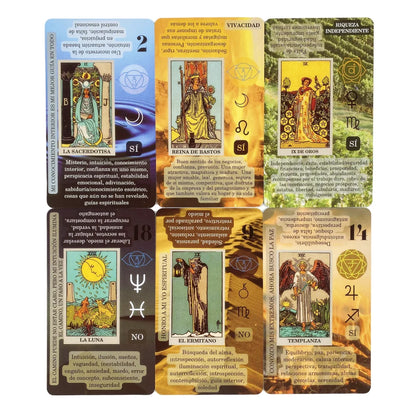 Meaning On Cards Spanish English Version Tarot Deck With Keywords Reversed Wondering Spirit Occult Adventure Time Board Game Leedoar