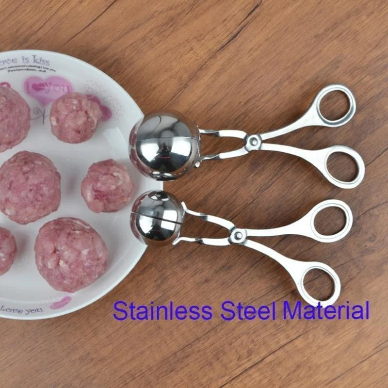 Meat Ball Maker Tool Stainless Steel Clip Round Rice Ball Shaper Spoon Meatball Making Mold Non Stick Stuffed Kitchen Gadget Leedoar