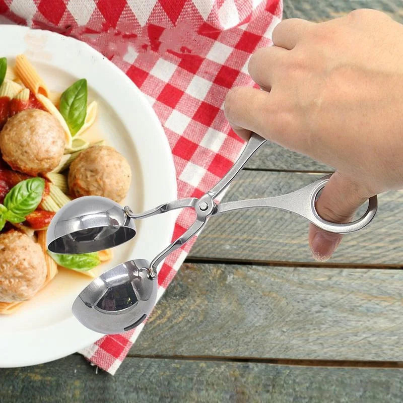 Meat Ball Maker Tool Stainless Steel Clip Round Rice Ball Shaper Spoon Meatball Making Mold Non Stick Stuffed Kitchen Gadget Leedoar