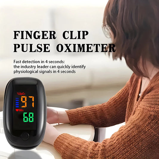 Medcial Pulse Oximeter Finger Clip LED Digital Screen Highlights Sleep Monitor Health Tool Blood Oxygen Saturation Meter