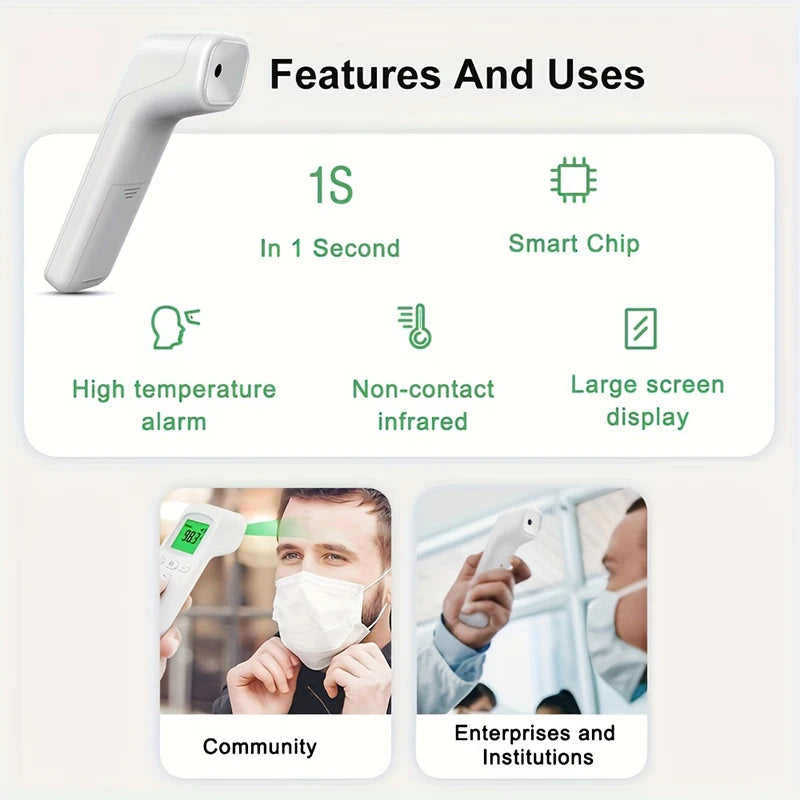 Medical Household Infrared Forehead Digital Adult Non-contact Laser Thermometer LCD Baby Adult Fever InfantBody Ear Thermometer Leedoar