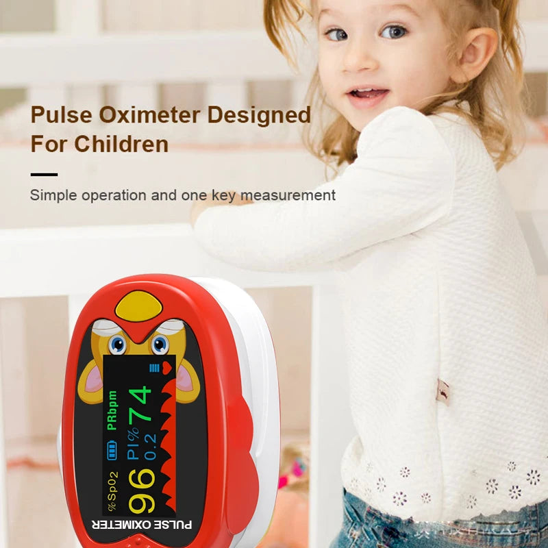 Medical Infant Finger Pulse Oximeter Pediatric SpO2 Blood Oxygen Saturation Meter Neonatal Children Kids Rechargeable Leedoar