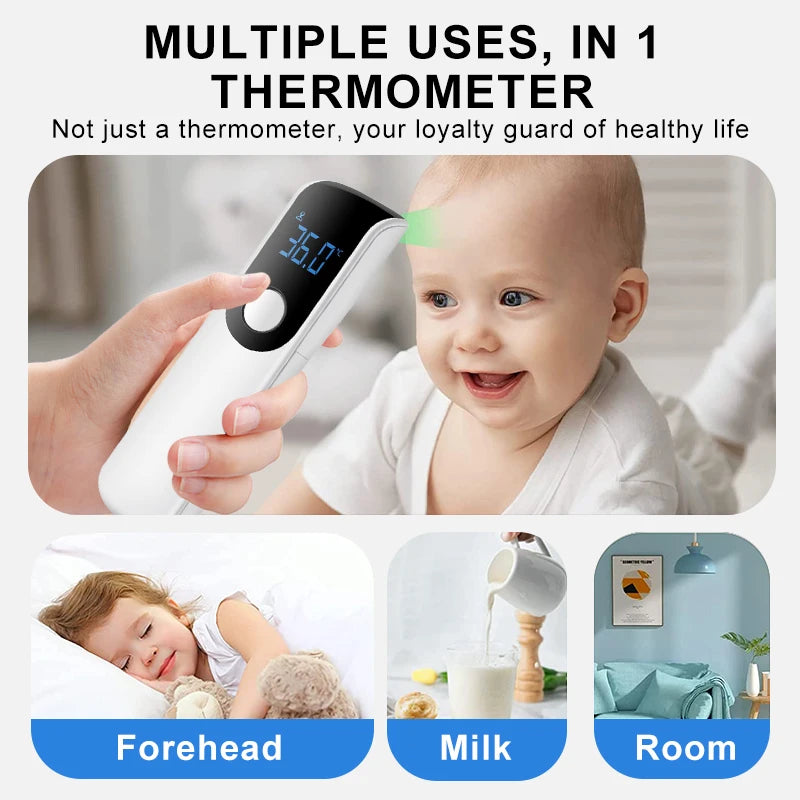 Medical Temperature Infrared Thermometer Forehead Digital Non-contact Thermomete LED Display Fever Measure Tool For Baby Adult Leedoar