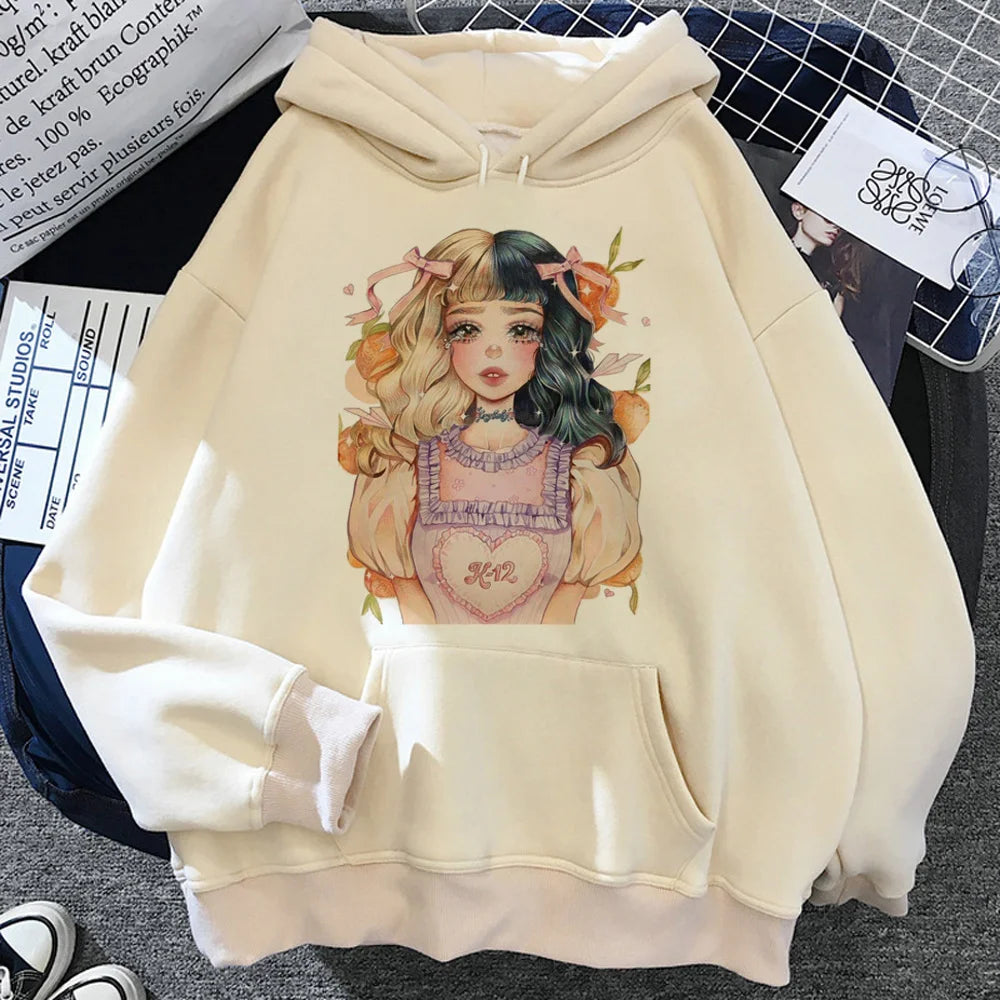 Melanie Martinez Hoodies Women Graphic Long Sleeve Fleece Winter Street Fashion Sweatshirts Top Female Oversized Streetwear