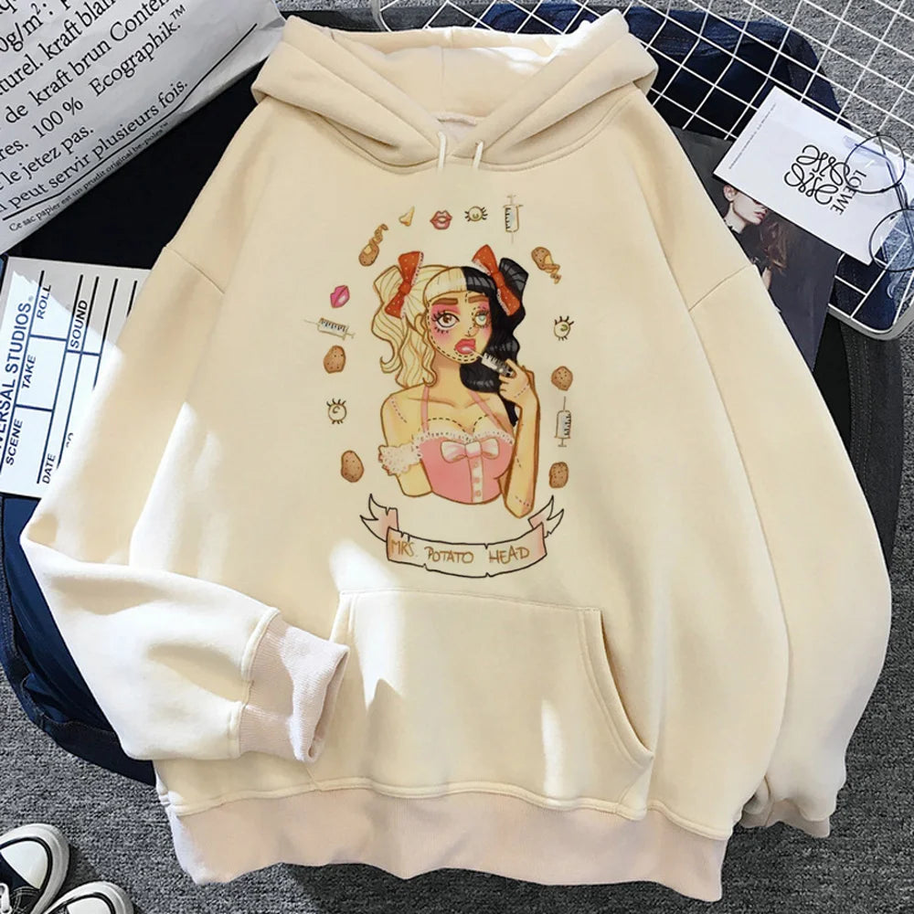 Melanie Martinez Hoodies Women Graphic Long Sleeve Fleece Winter Street Fashion Sweatshirts Top Female Oversized Streetwear