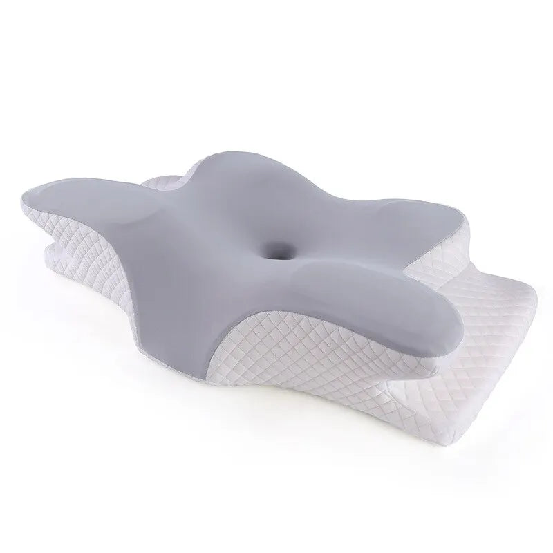 Travesseiros de espuma viscoelástica em forma de borboleta, relaxante, cervical, recuperação lenta, travesseiro de pescoço, alívio da dor, travesseiro ortopédico para dormir, roupa de cama 