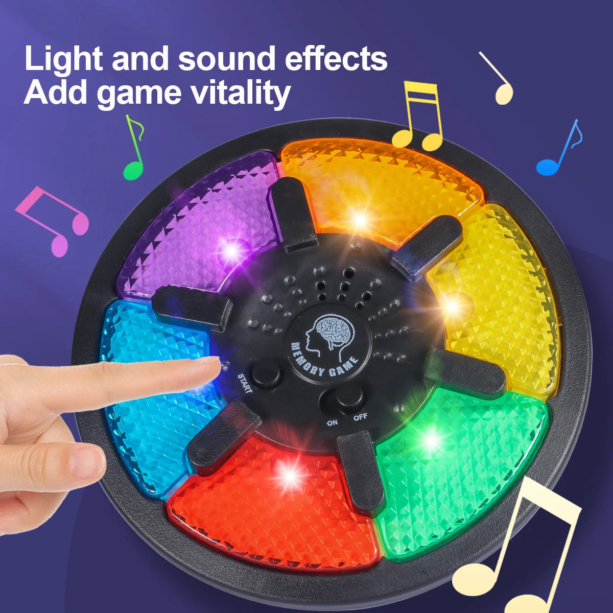 Memory Game Machine Handheld Electronic Memory Game with Light and Sound Puzzle Creative Interactive Game Toy Memory Training Leedoar