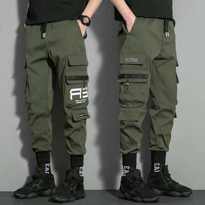 Pantalones cargo verde militar para hombre, pantalones casuales de hip hop, colores llamativos, múltiples bolsillos, pantalones deportivos de marca, talla M-5XL 