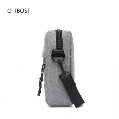 Bolsa de ombro masculina de tecido Oxford da moda, bolsa casual diagonal cruzada, bolsa quadrada pequena de máquina de mão 