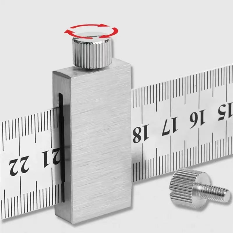 Metal Carpenter Swenson Carpentry Square Woodworking Tools Carpentry Steel Ruler Positioning Limit Block Measuring Marking Gauge Leedoar