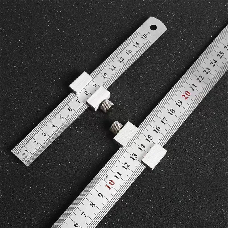 Metal Carpenter Swenson Carpentry Square Woodworking Tools Carpentry Steel Ruler Positioning Limit Block Measuring Marking Gauge Leedoar