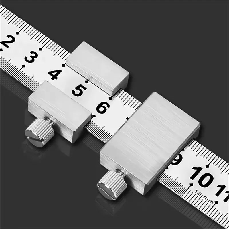 Metal Carpenter Swenson Carpentry Square Woodworking Tools Carpentry Steel Ruler Positioning Limit Block Measuring Marking Gauge Leedoar