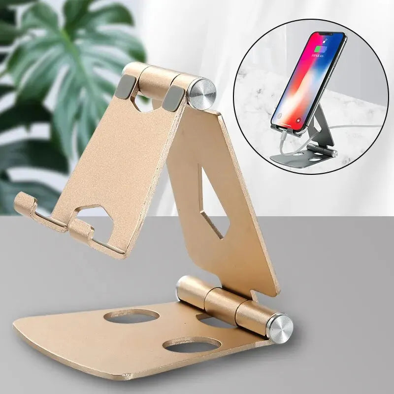 Metal Mobile Phone Holder Stand On Desktop Aluminum Alloy Tablet Holder For IPhone/IPad/Xiaomi Universal Table Cell Phone Stand Leedoar