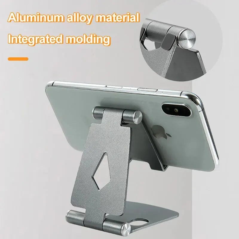 Metal Mobile Phone Holder Stand On Desktop Aluminum Alloy Tablet Holder For IPhone/IPad/Xiaomi Universal Table Cell Phone Stand Leedoar