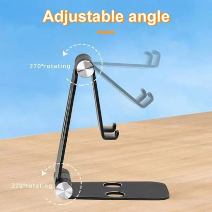 Metal Mobile Phone Holder Stand On Desktop Aluminum Alloy Tablet Holder For IPhone/IPad/Xiaomi Universal Table Cell Phone Stand Leedoar