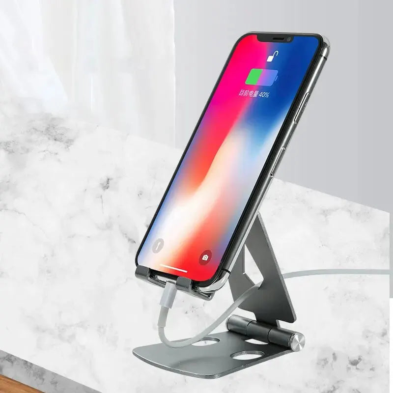 Metal Mobile Phone Holder Stand On Desktop Aluminum Alloy Tablet Holder For IPhone/IPad/Xiaomi Universal Table Cell Phone Stand Leedoar