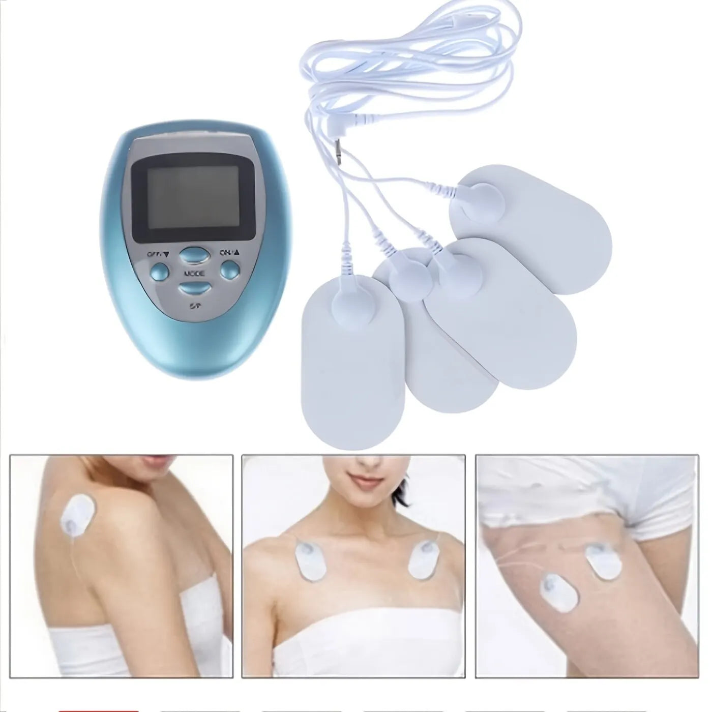 Micro Current Body Electric Massager 8 Modes Multi-Function Electric Massager With LED Display Meridian Massager For Full Body Leedoar