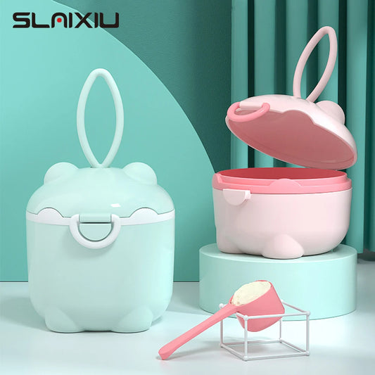 Milk Powder Box Baby Milk Powder Portable Cute Pig Food Storage Box Essential Cereal Infant Toddle Snacks Container NO BPA Leedoar