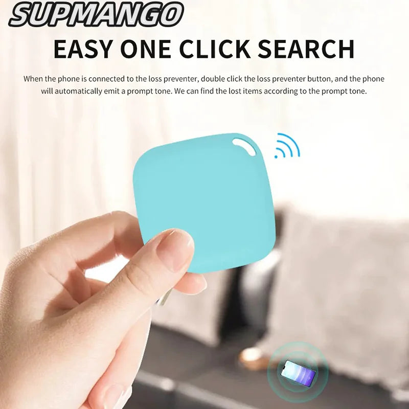 Mini Bluetooth 5.0 Tracker AntiLost Device Round Pet Kids Bag Wallet Tracking Smart Finder Locator Leedoar