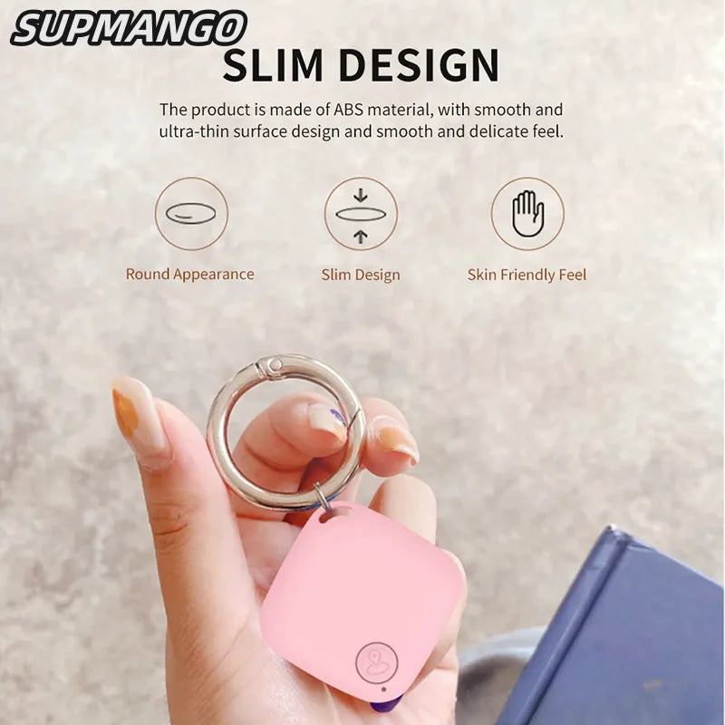 Mini Bluetooth 5.0 Tracker AntiLost Device Round Pet Kids Bag Wallet Tracking Smart Finder Locator Leedoar