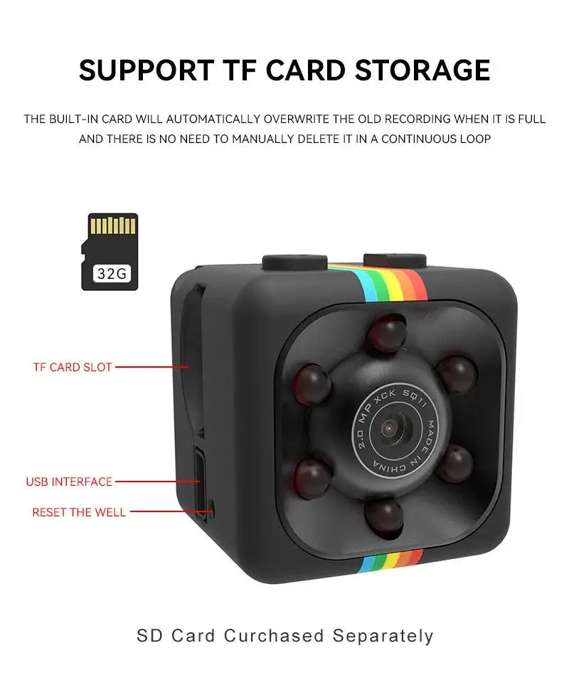 Mini Camera HD 1080P Portable Small Nanny Cam Video Voice Recorder Indoor Covert Security Camera for Home and Office Leedoar