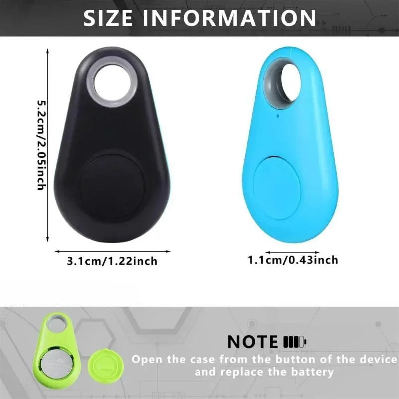 Mini Fashion Smart Dog Pets Bluetooth 4.0 GPS Tracker Anti Lost Alarm Tag Wireless Child Bag Wallet Finder Locator 2PCS Leedoar