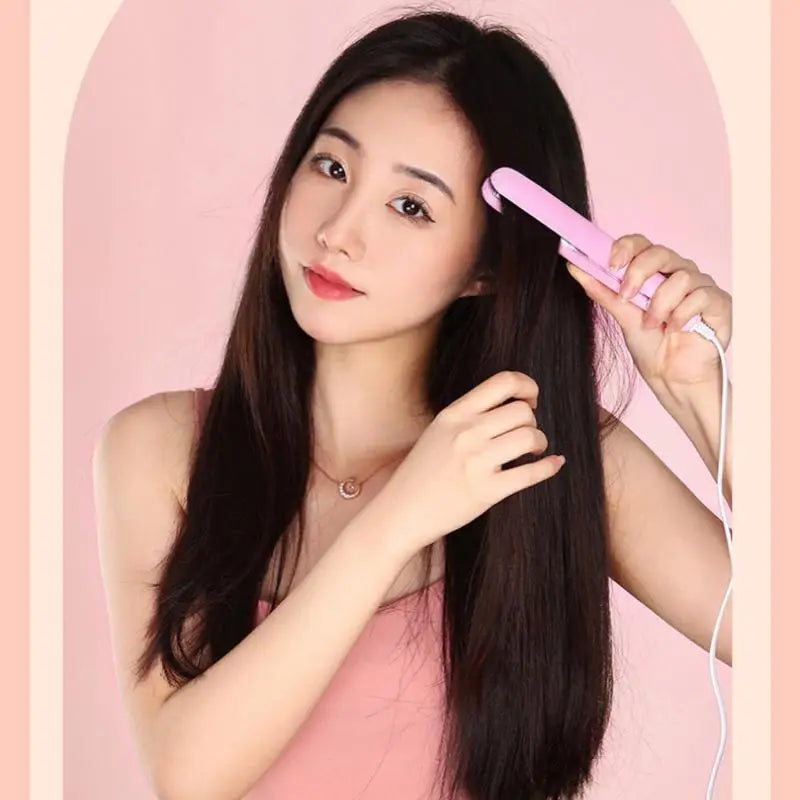 Mini Hair Straightener, Multi-color Splint, Quick Heating, Non-damaging Ceramic Plate, Bangs Clip, Curling and Straightening Leedoar