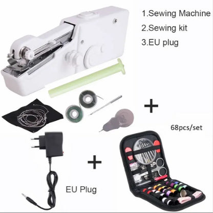 Mini Handheld Sewing Machine, Quick Sewing Portable Sewing Machine, Portable Sewing Machine Suitable for Home - White Leedoar