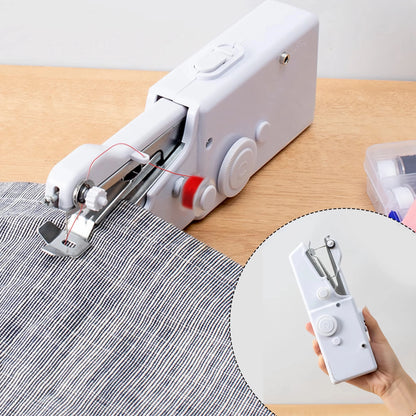 Mini Handheld Sewing Machine, Quick Sewing Portable Sewing Machine, Portable Sewing Machine Suitable for Home - White Leedoar