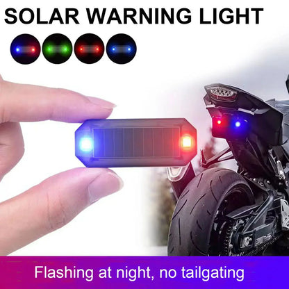 Mini LED Solar Power Car Warning Light Night Security Simulated Alarm Wireless Anti-Theft Caution Lamp Flashing Dummy Alarm Lamp Leedoar