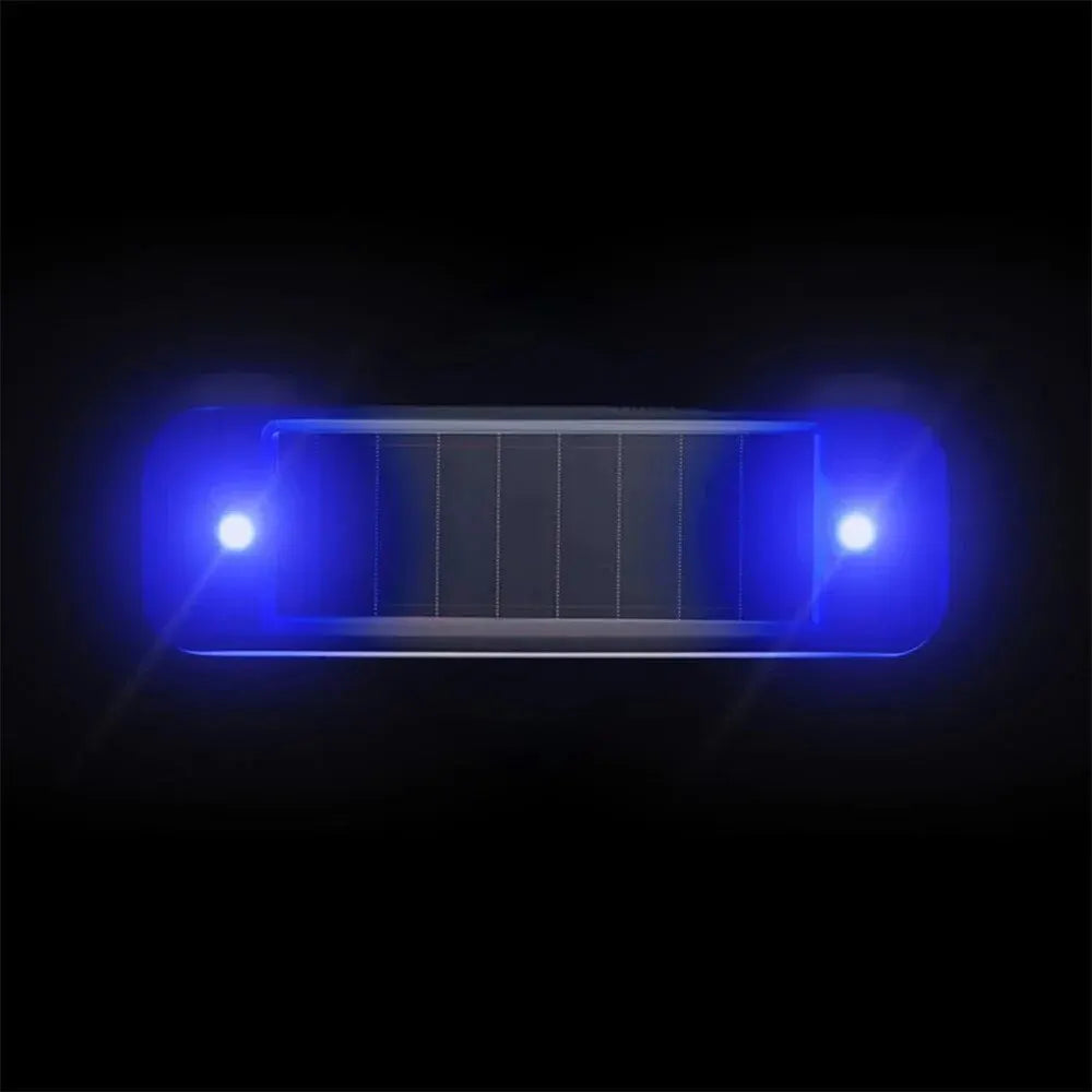 Mini LED Solar Power Car Warning Light Night Security Simulated Alarm Wireless Anti-Theft Caution Lamp Flashing Dummy Alarm Lamp Leedoar