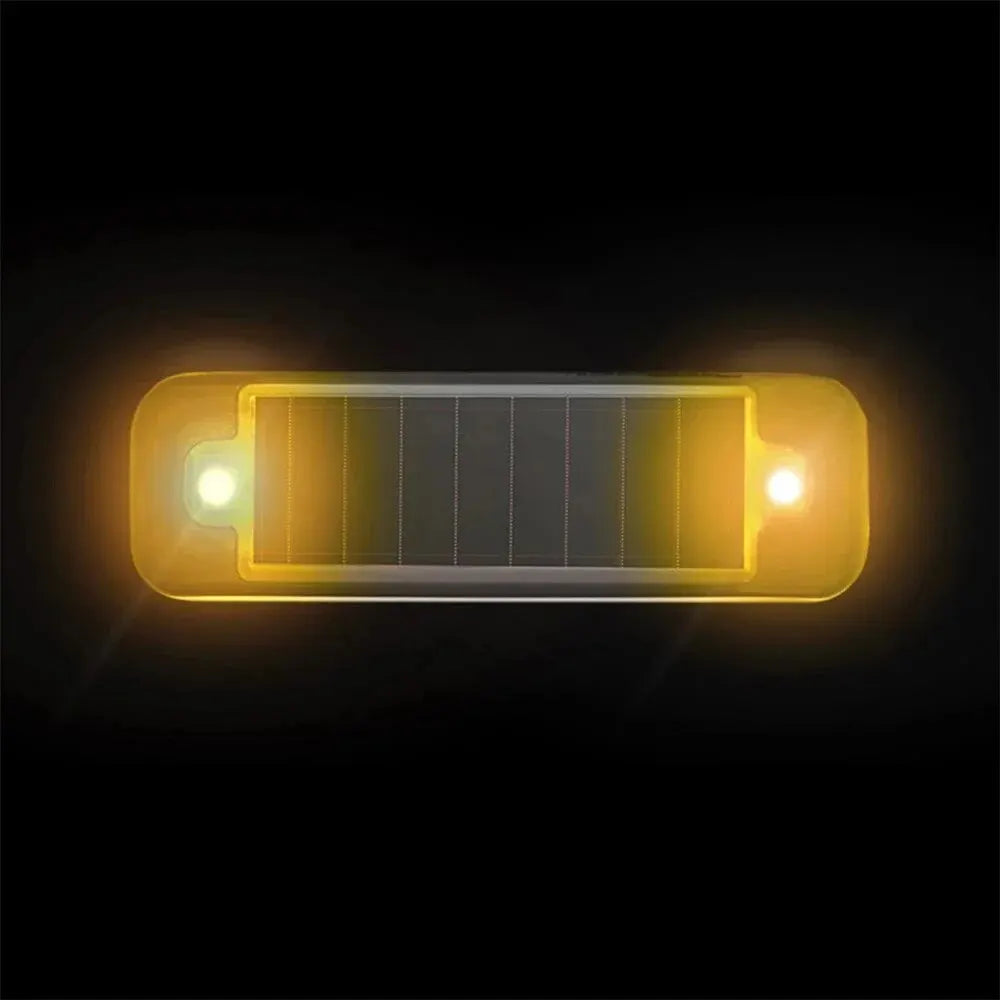 Mini LED Solar Power Car Warning Light Night Security Simulated Alarm Wireless Anti-Theft Caution Lamp Flashing Dummy Alarm Lamp Leedoar