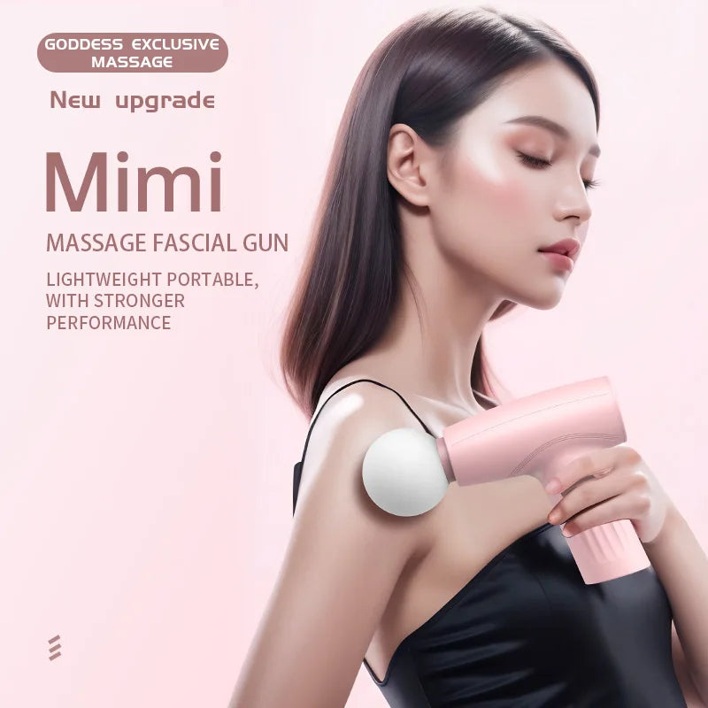 Mini Pink Muscle  Massage Gun Deep Tissue Handheld Massage Gun Therapy Gun Fascia Gun Massagegun Massagers Handheld Deep Tissue Leedoar