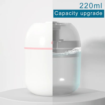 Mini humidificador de aire portátil con forma de gota de agua, USB, para escritorio, para interiores y hogares, silencioso, con atomización de aire 