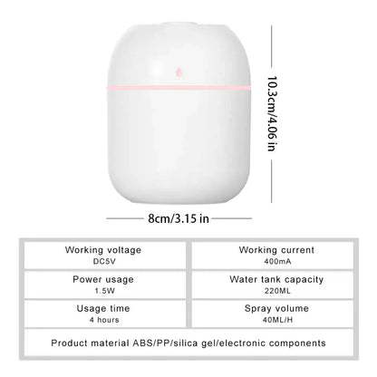 Mini Portable Water Drop Air Humidifier USB Desktop Indoor Household Mute Air Atomization Humidifier Leedoar