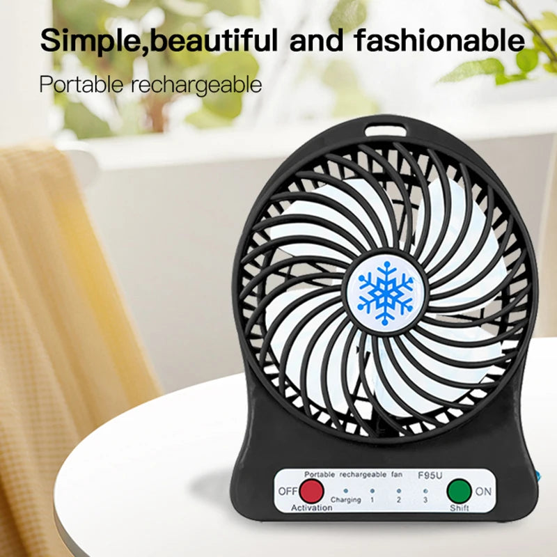 Mini ventilador pequeño con carga USB para escritorio, dormitorio de estudiantes, oficina, portátil, pequeño ventilador tipo plátano 