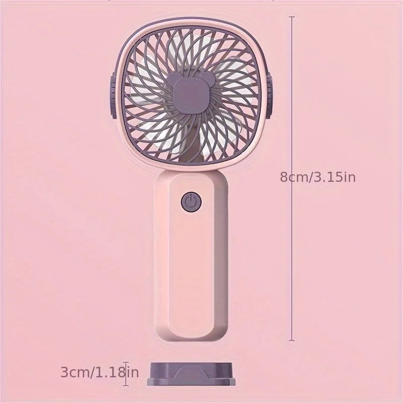 Mini USB Handheld Fan Multi-Functional Desktop With Stand Eectric Fan Students Outdoor Portable Portable Small Fan Leedoar