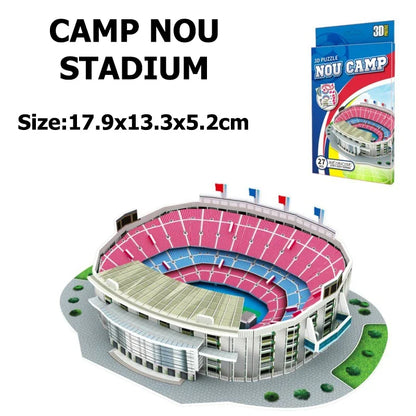 Miniature Football Field 3D DIY Puzzle World Famous Stadiums Models Football Game Peripheral Toys Fans Birthday Toys Gifts DDJ Leedoar