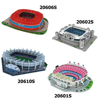 Miniature Football Field 3D DIY Puzzle World Famous Stadiums Models Football Game Peripheral Toys Fans Birthday Toys Gifts DDJ Leedoar