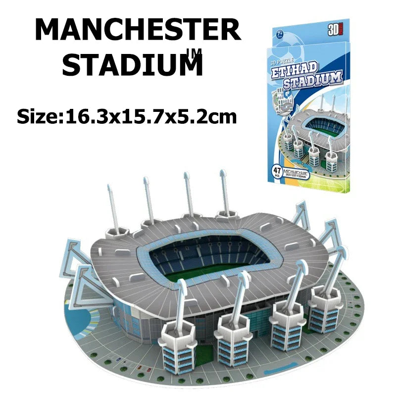 Miniature Football Field 3D DIY Puzzle World Famous Stadiums Models Football Game Peripheral Toys Fans Birthday Toys Gifts DDJ Leedoar