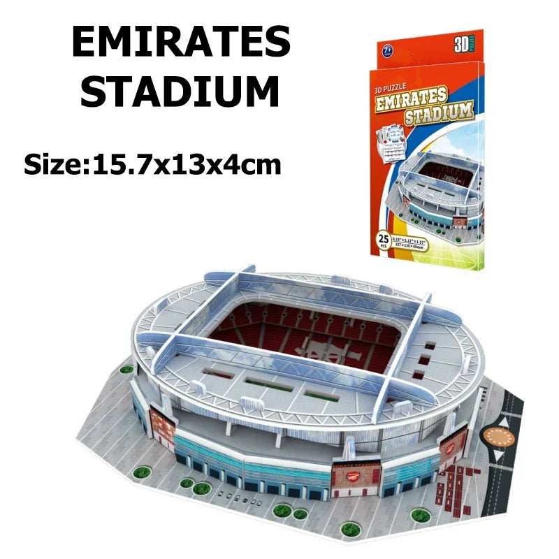 Miniature Football Field 3D DIY Puzzle World Famous Stadiums Models Football Game Peripheral Toys Fans Birthday Toys Gifts DDJ Leedoar