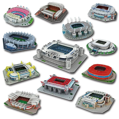 Miniature Football Field 3D DIY Puzzle World Famous Stadiums Models Football Game Peripheral Toys Fans Birthday Toys Gifts DDJ Leedoar